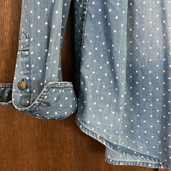 Vans denim chambray polka dot button down shirt - Picture 6 of 8